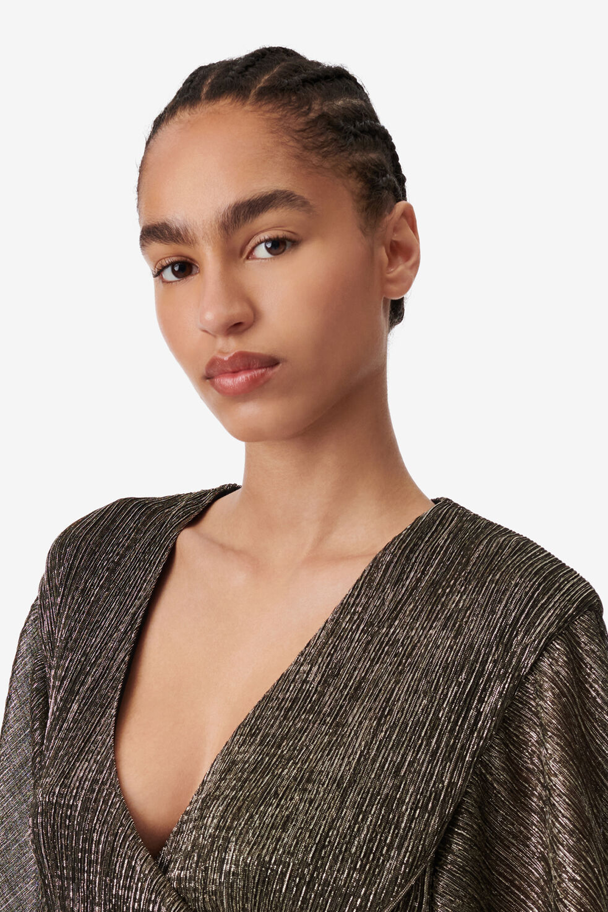 Iro Arria Mini Dress - Black/ Gold