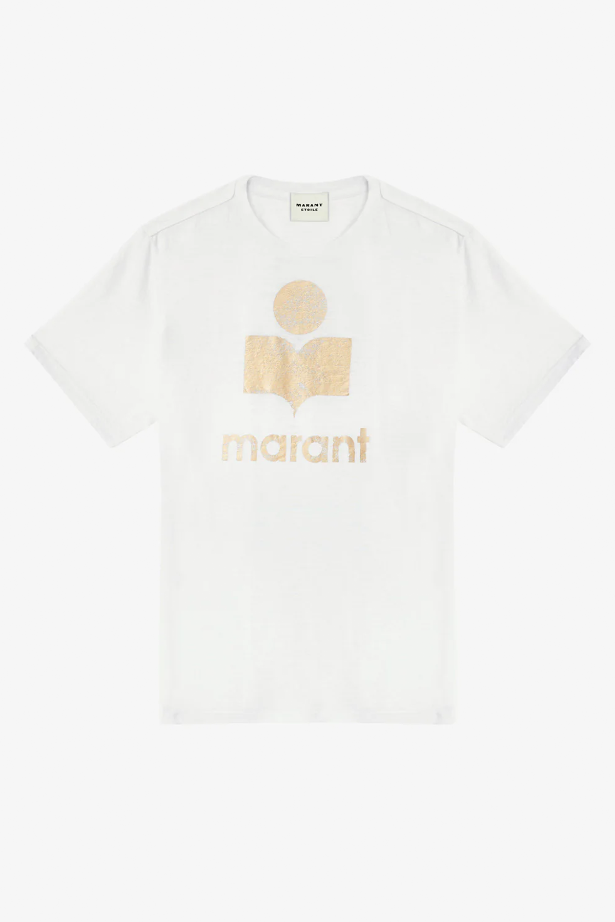 Isabel Marant Étoile Zewel T-Shirt - White/ Light Gold