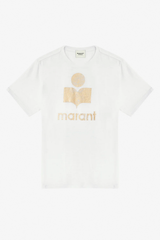 Isabel Marant Étoile Zewel T-Shirt - White/ Light Gold