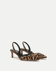 Veronica Beard Caroline Suede Slingback Pump - Leopard