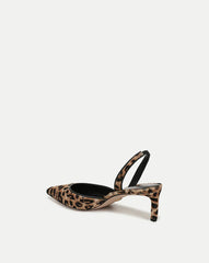 Veronica Beard Caroline Suede Slingback Pump - Leopard