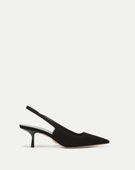 Veronica Beard Cashel Slingback Heel - Black Suede