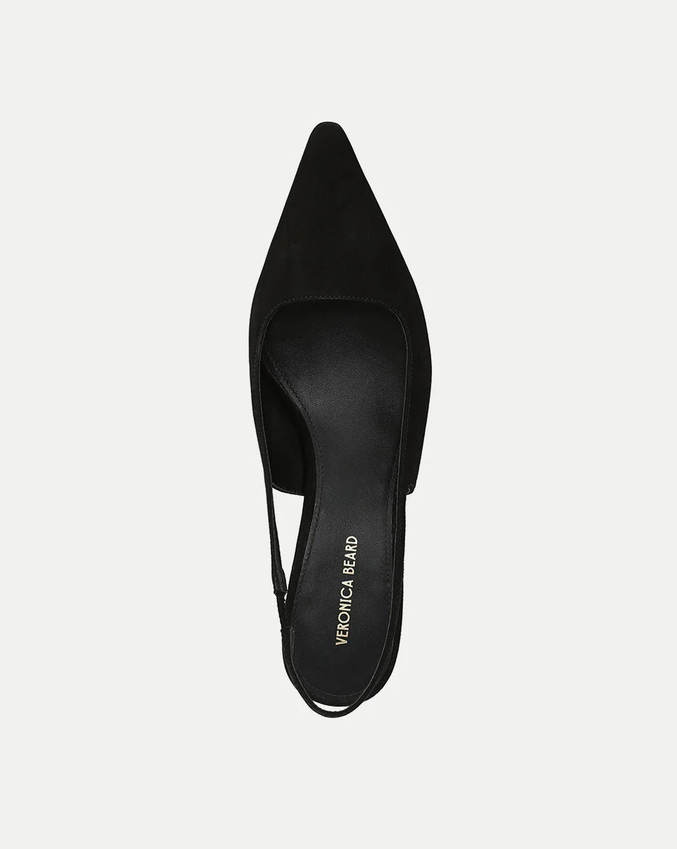 Veronica Beard Cashel Slingback Heel - Black Suede
