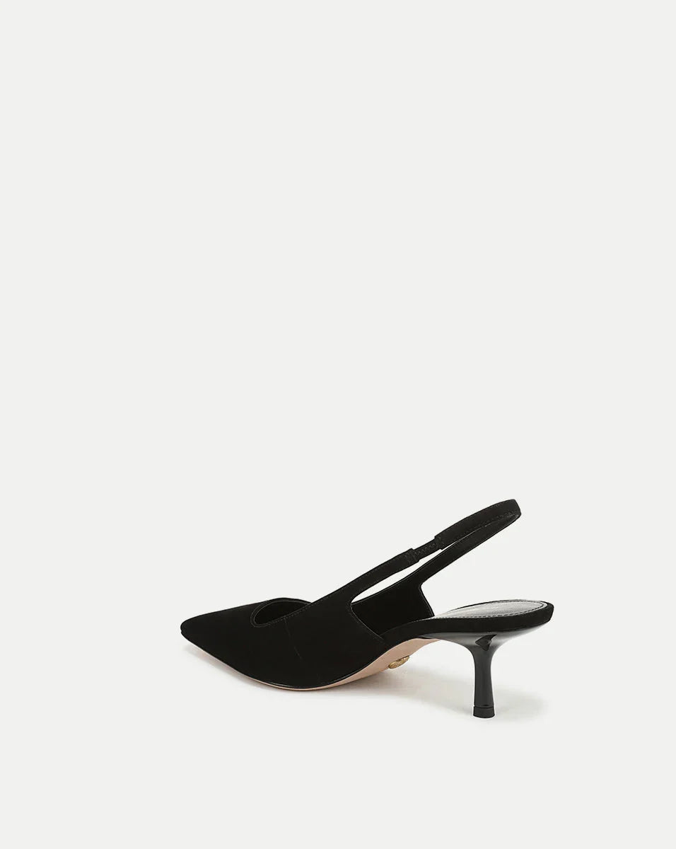 Veronica Beard Cashel Slingback Heel - Black Suede
