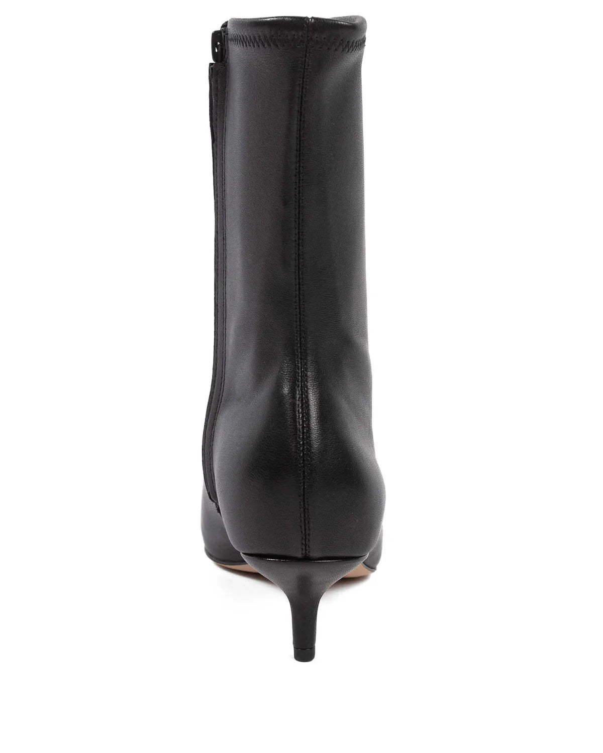 Veronica Beard Lisa Stretch Kitten-Heel Bootie - Black Leather