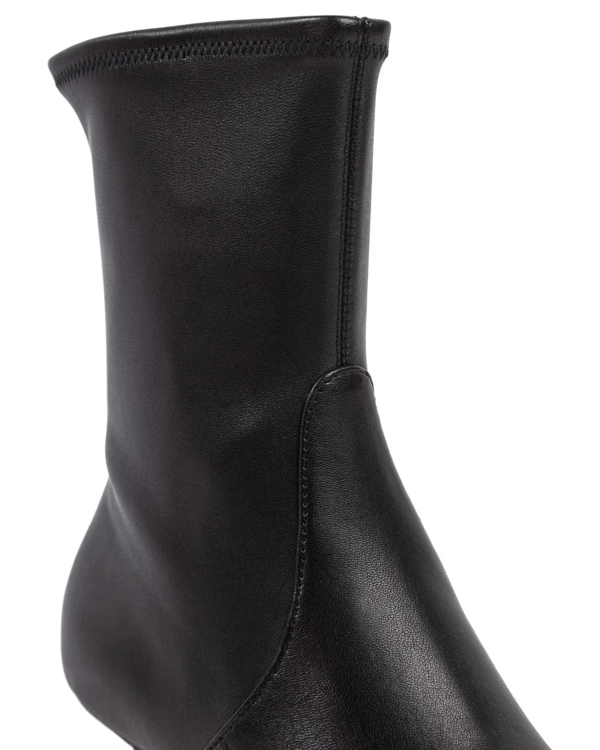 Veronica Beard Lisa Stretch Kitten-Heel Bootie - Black Leather