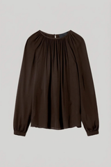 Nili Lotan Saint Tropez Top - Chocolate Brown