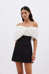 Rachel Gilbert Kace Mini Dress - Black / Ivory