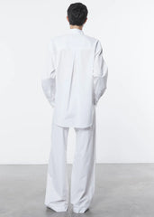 Enza Costa Poplin Long Sleeve Shirt - White