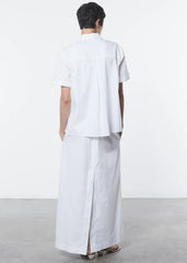 Enza Costa Poplin Resort Shirt - White