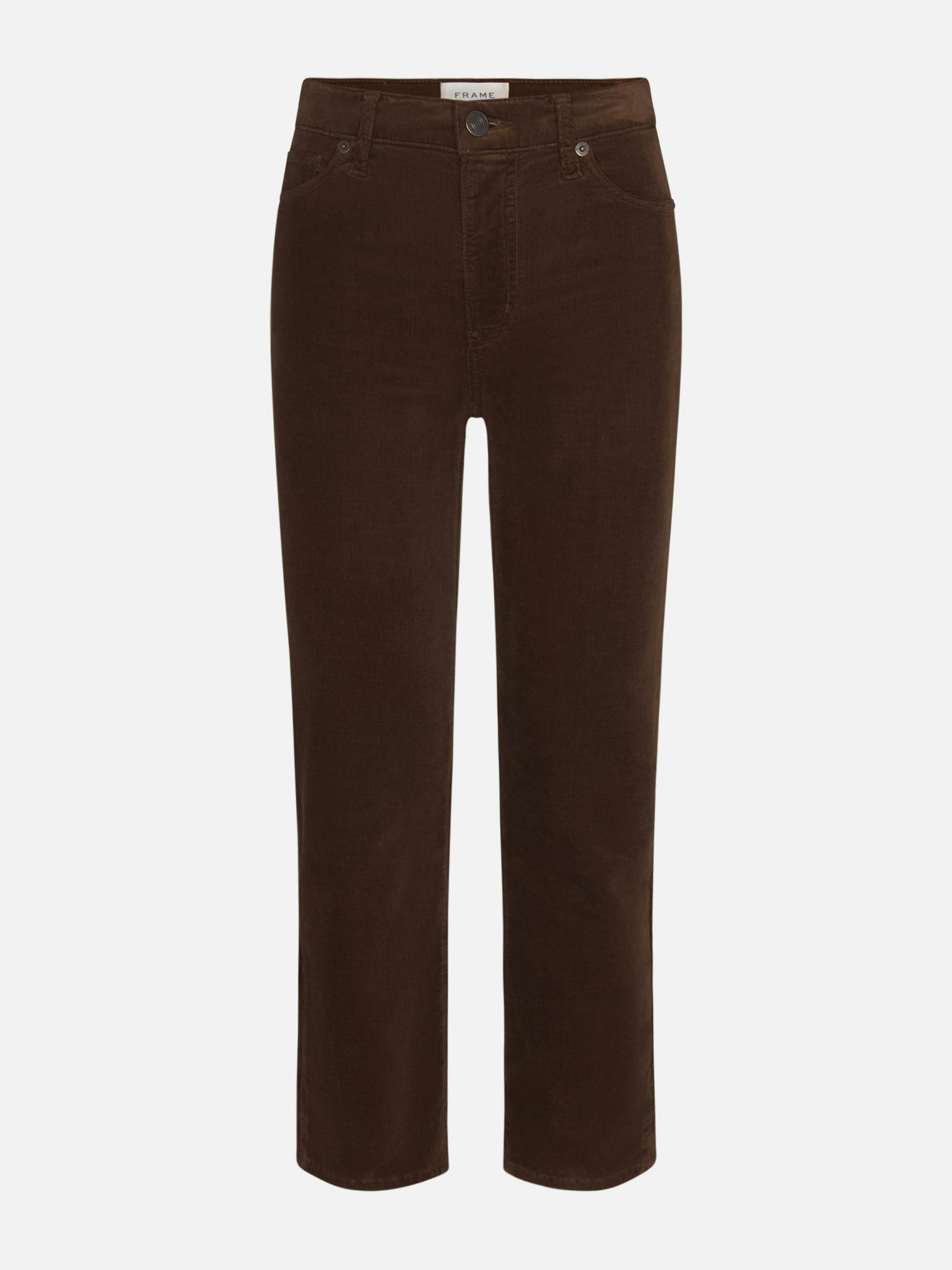 Frame Le Sleek Straight Corduroy Pant - Bitter Chocolate