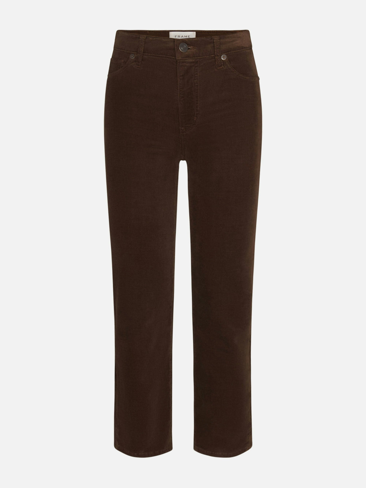 Frame Le Sleek Straight Corduroy Pant - Bitter Chocolate
