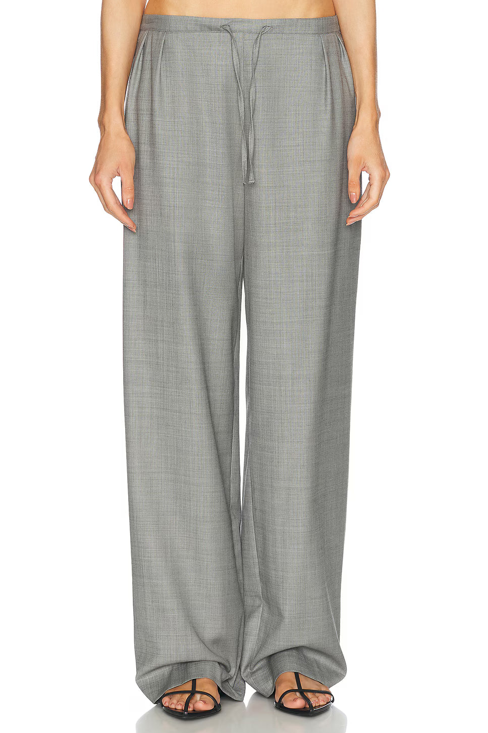 Loulou de Saison Cove Wool Blend Trousers - Anthracite