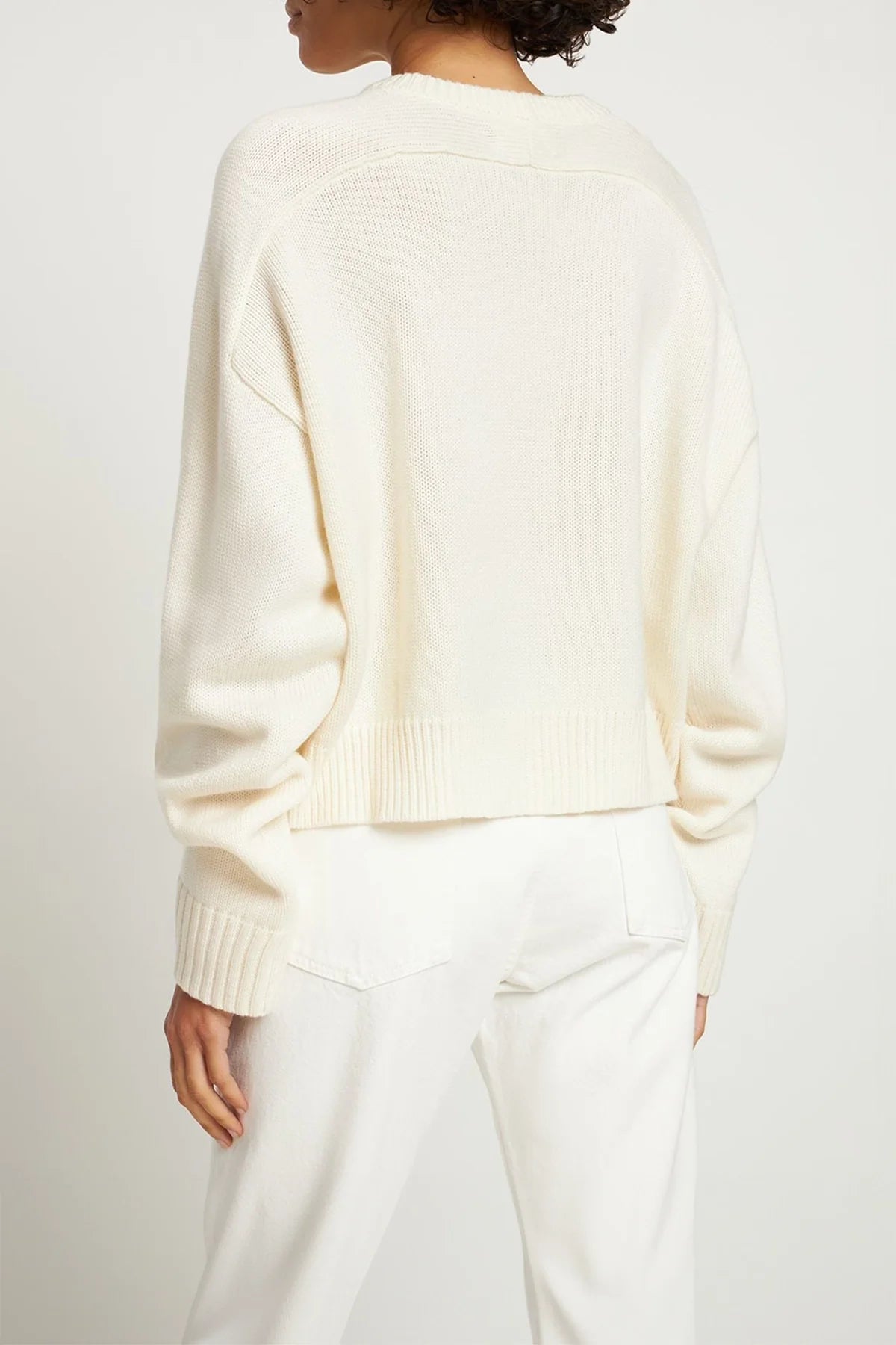 Loulou de Saison Bruzzi Wool Cashmere Sweater - Ivory