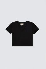 Loulou de Saison Faaa TShirt Col V - Black