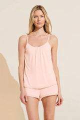 Eberjey Gisele Modal Ruffle Cami & Shortie Short Set - Petal Pink