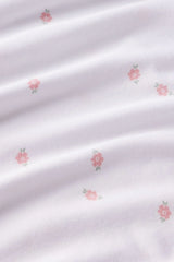 Eberjey Gisele Printed Long PJ Set - Summer Daisy White / Pale Mauve