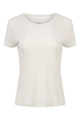 Majestic Filatures Lyocell Cotton Baby Rib S/S Crewneck - Grege