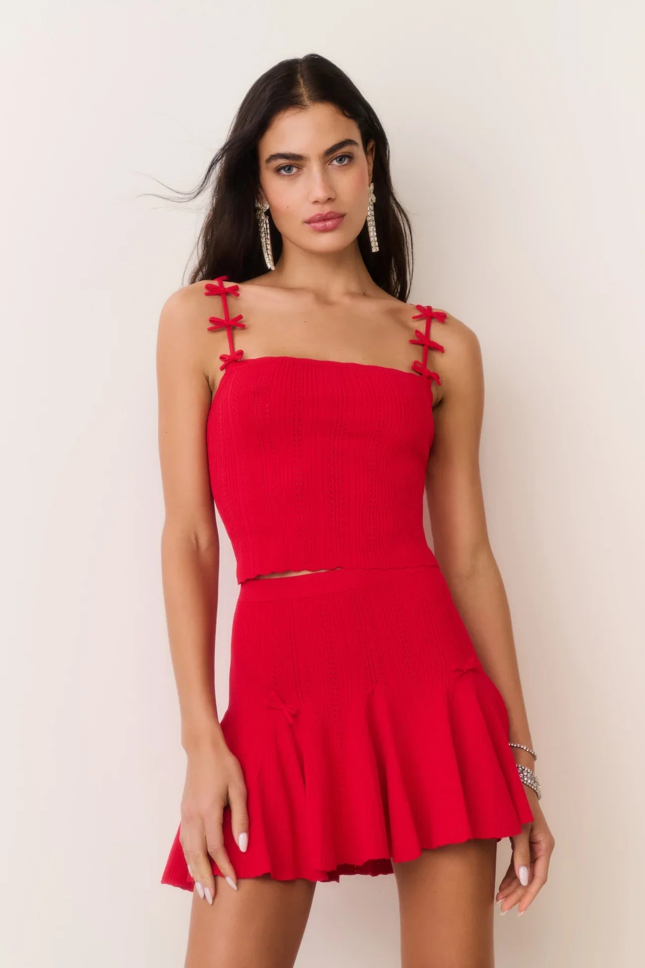 LoveShackFancy Meryl Skirt - Candy Apple