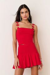 LoveShackFancy Meryl Skirt - Candy Apple