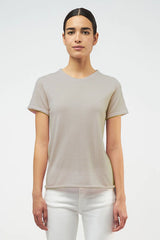 Majestic Filatures Cashmere Short Sleeve Crewneck - Brume Chine