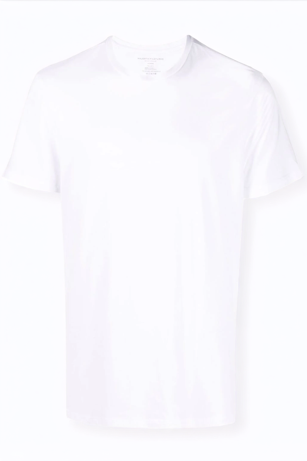 Majestic Filatures Men's Cotton Stretch S/S Crewneck - Blanc