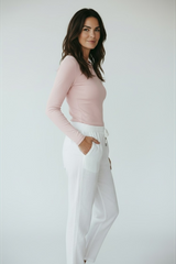 Majestic Filatures Soft Touch Long Sleeve Crewneck Tee - Petale