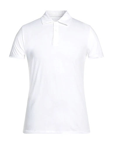 Majestic Filatures Men's Cotton Stretch S/S Button Polo - Blanc