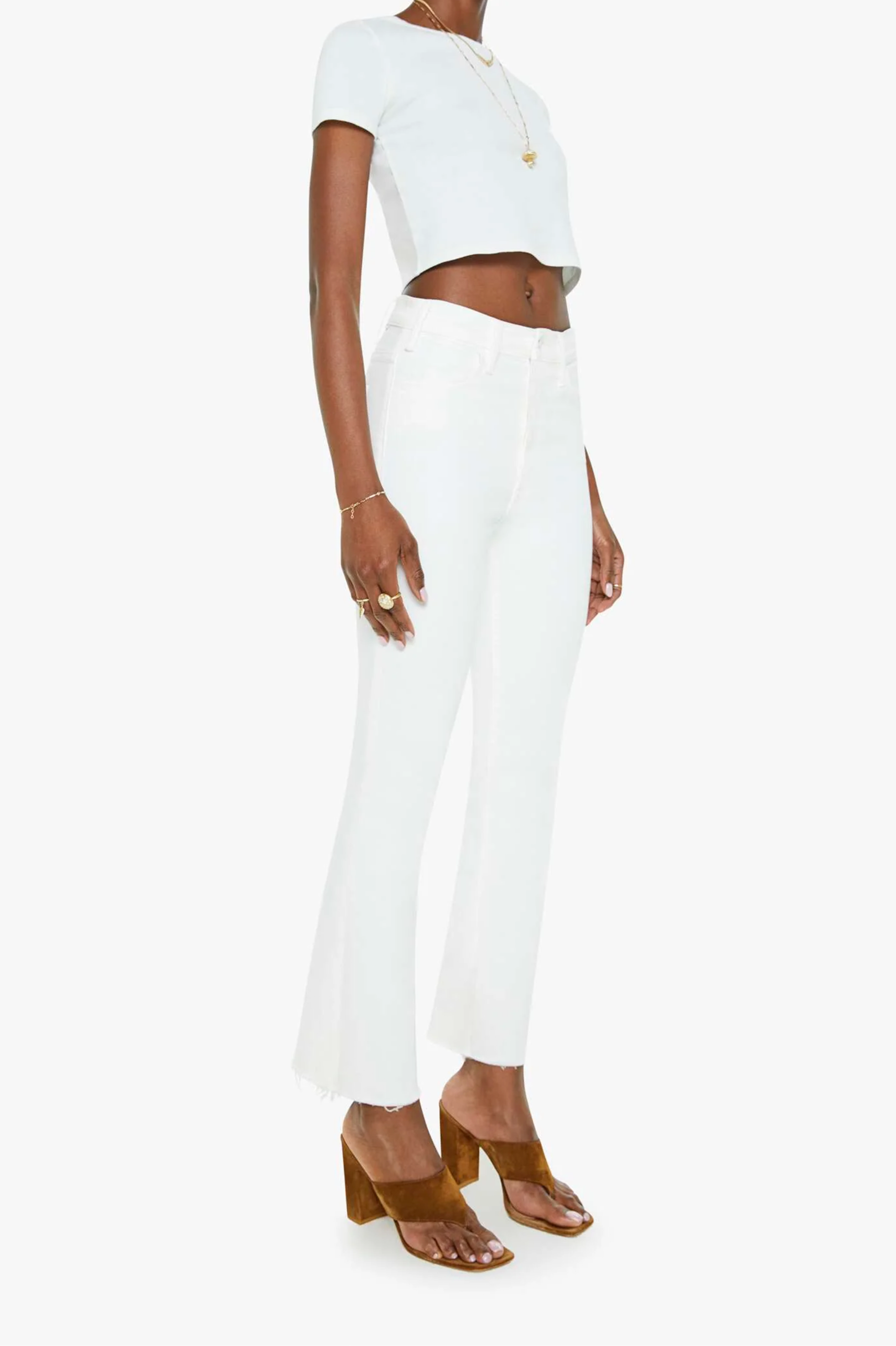 MOTHER The Hustler Ankle Fray Jeans - Fairest Of Them All