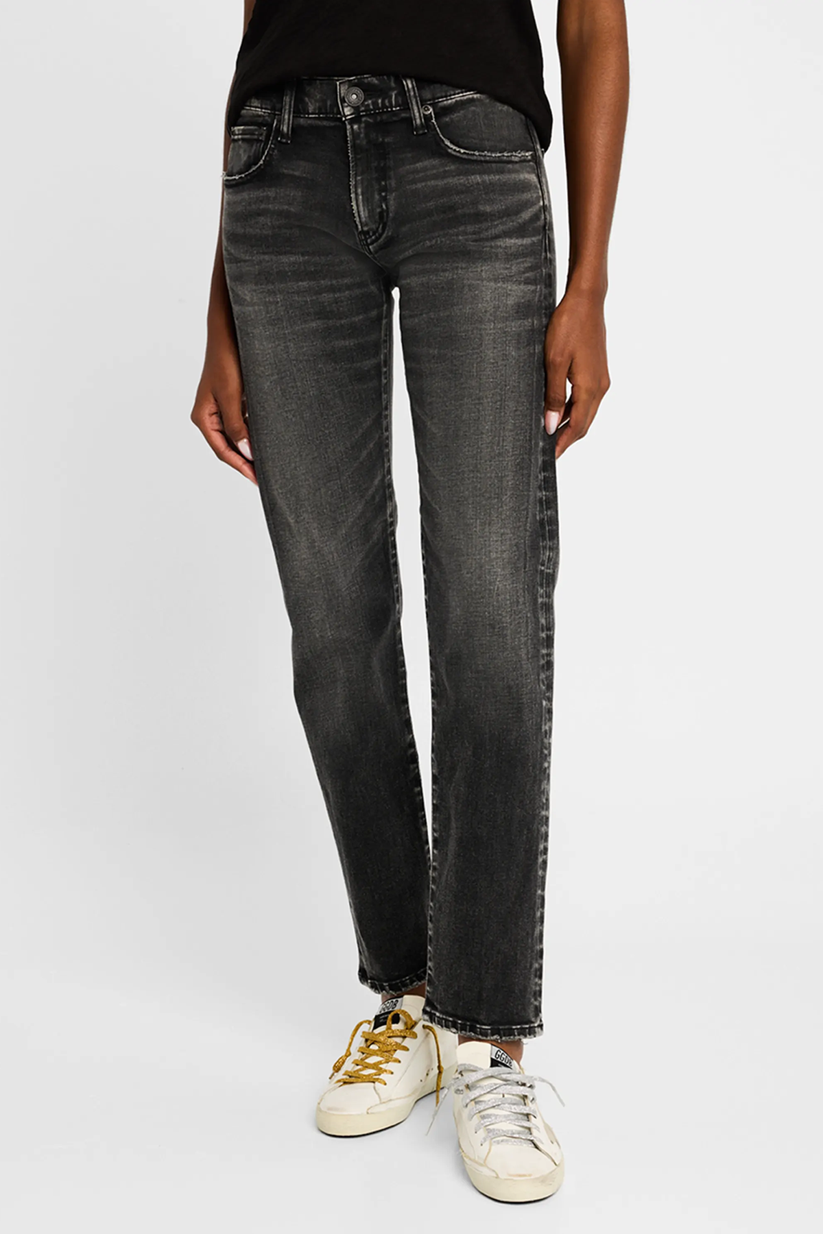 Moussy Vintage Fairfield Slim Straight Jeans - Black