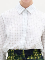 Silvia Tcherassi Naroa Blouse - White Silver Dots