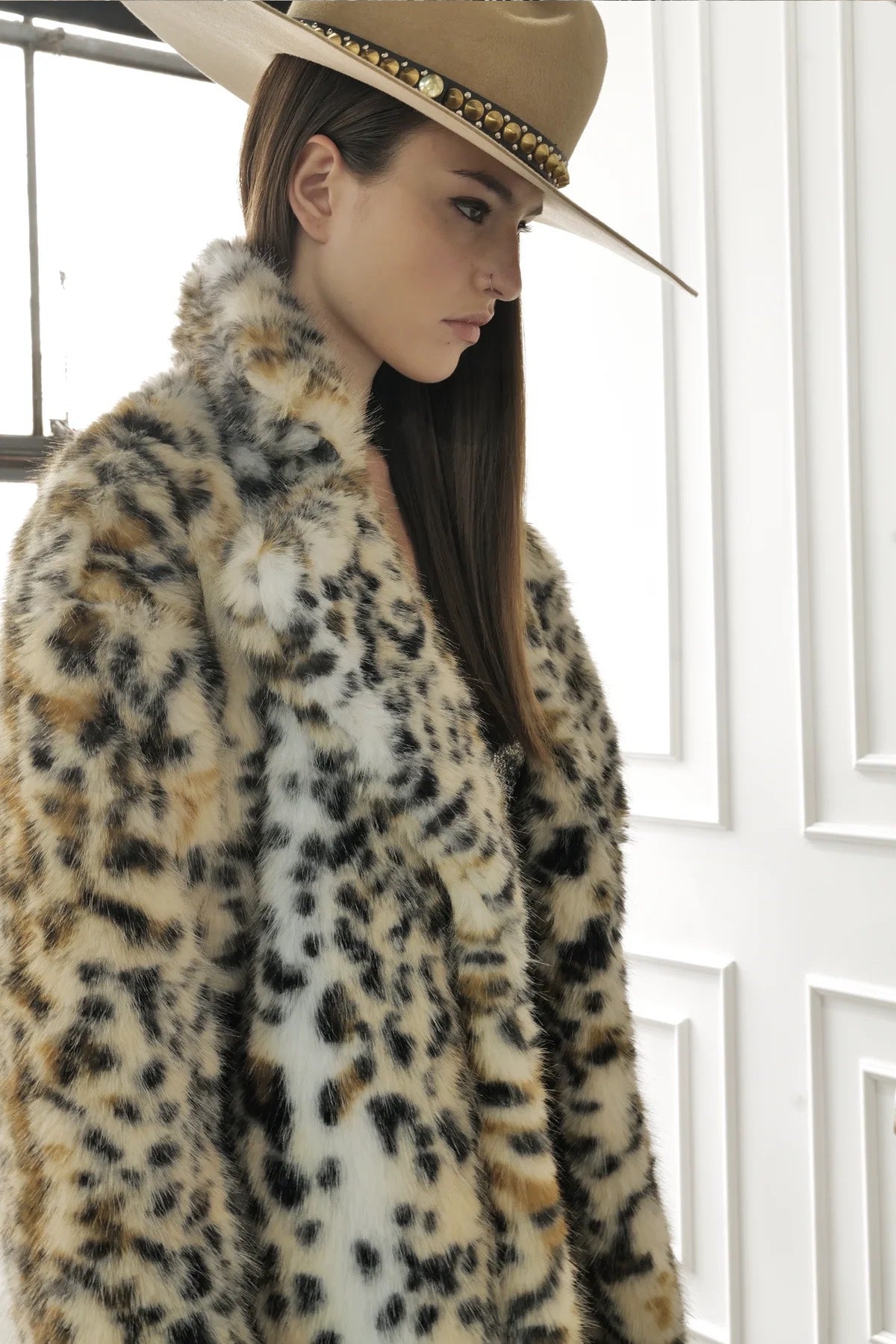 Le Superbe Anora Coat - Leopardess Faux Fur