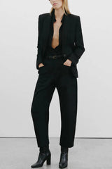 Nili Lotan Shon Wool Pant - Black