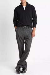 Vince Men's Cashmere Quarter Zip Sweater - Black