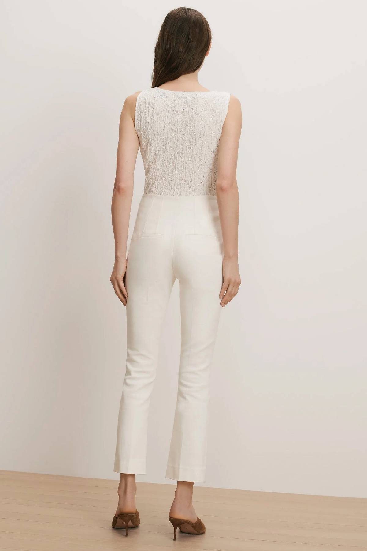 Veronica Beard Althea Kick-Flare Pant - Dove White