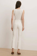 Veronica Beard Althea Kick-Flare Pant - Dove White