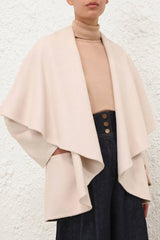 Zimmermann Rebellion Neck Cape - Cream