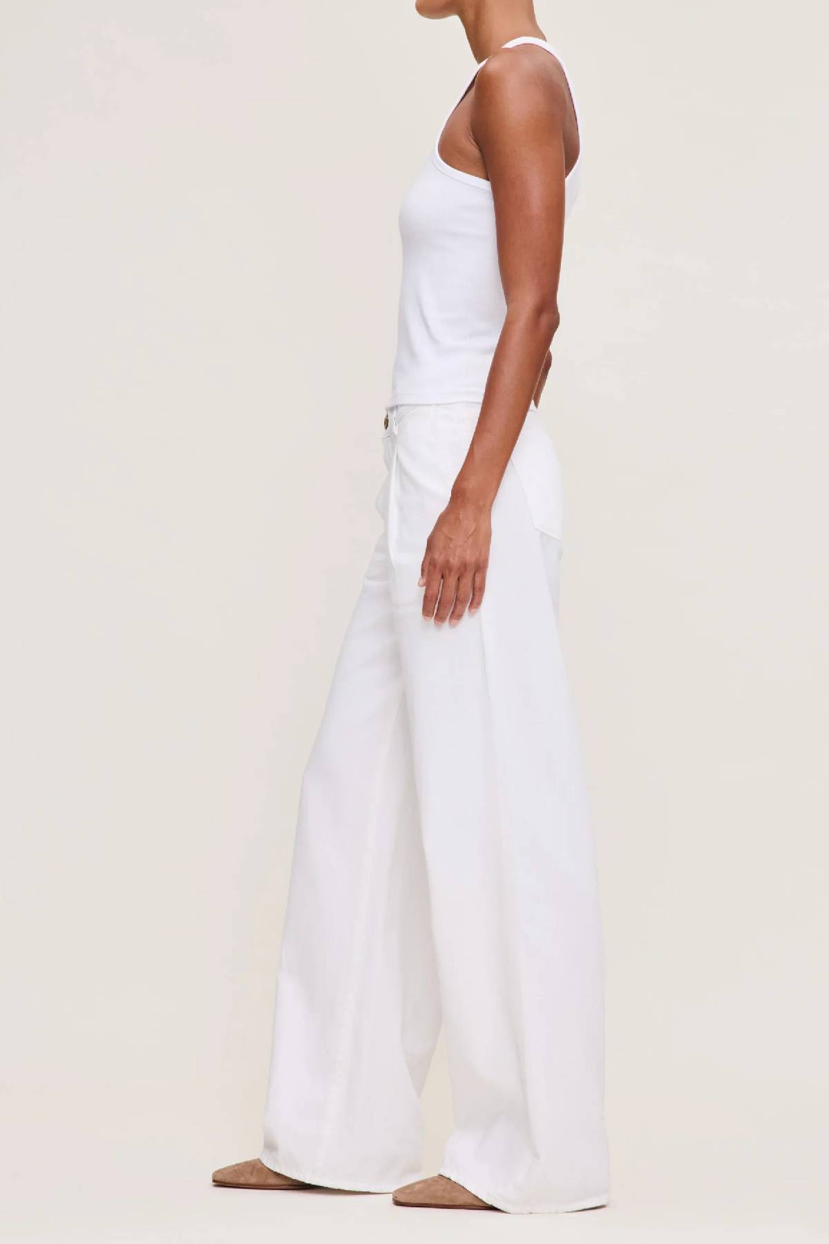 DL1961 Isabel Wide Leg 31.5" Jeans - White