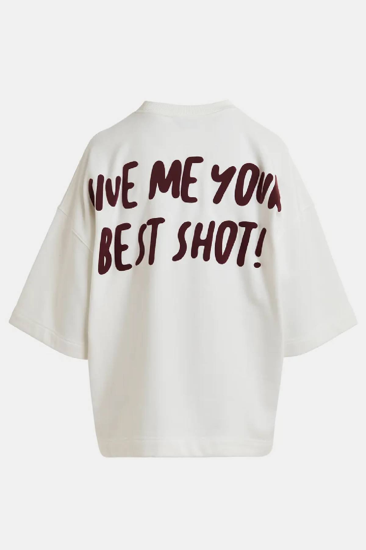 Essentiel Antwerp T-shirt With Peanuts Lucy Patch And Text Print - Black/Burgundy/Off White