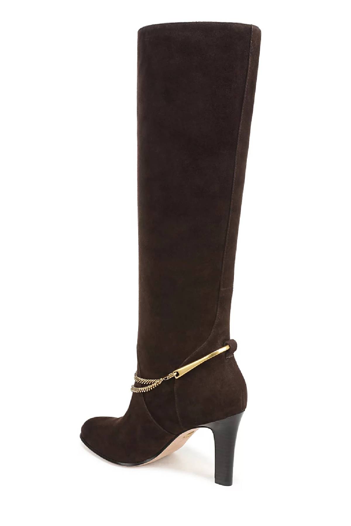 Veronica Beard Tarian Tall Chain Boot - Espresso