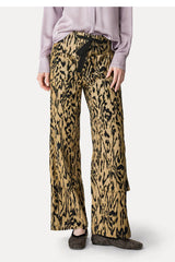 Forte Forte "Moiré" Print Velvet Cargo Pants - Honey