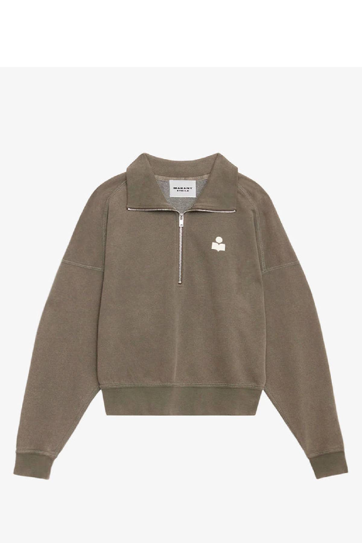Isabel Marant Étoile Ross Sweatshirt - Dark Bronze/ Ecru