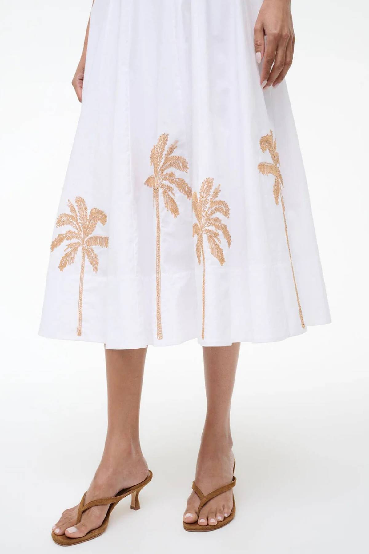 Staud Wells Dress - Palm Embroidery