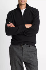 Vince Men's Cashmere Quarter Zip Sweater - Black