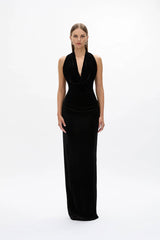 Rachel Gilbert Martin Plunge Gown - Black