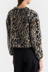 Nili Lotan Beyton Cardigan - Jute Leopard