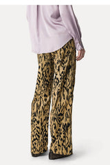 Forte Forte "Moiré" Print Velvet Cargo Pants - Honey