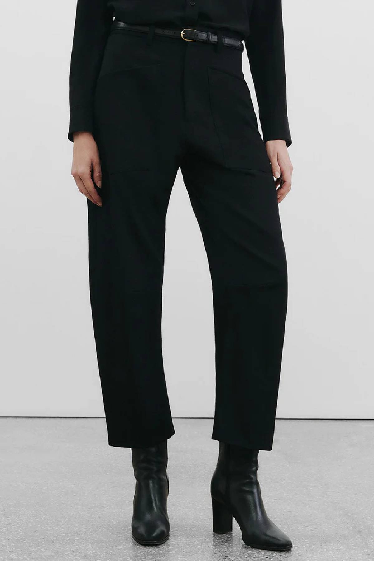 Nili Lotan Shon Wool Pant - Black