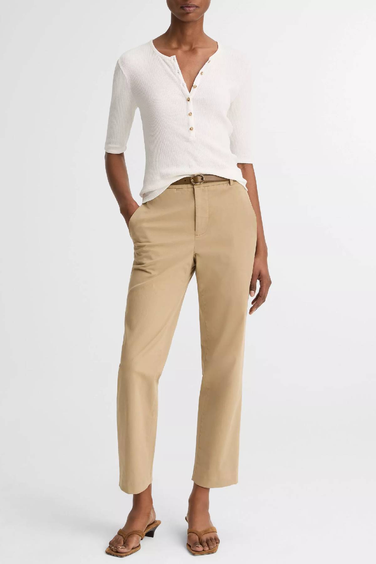 Vince Mid Rise Chino Pant - Desert