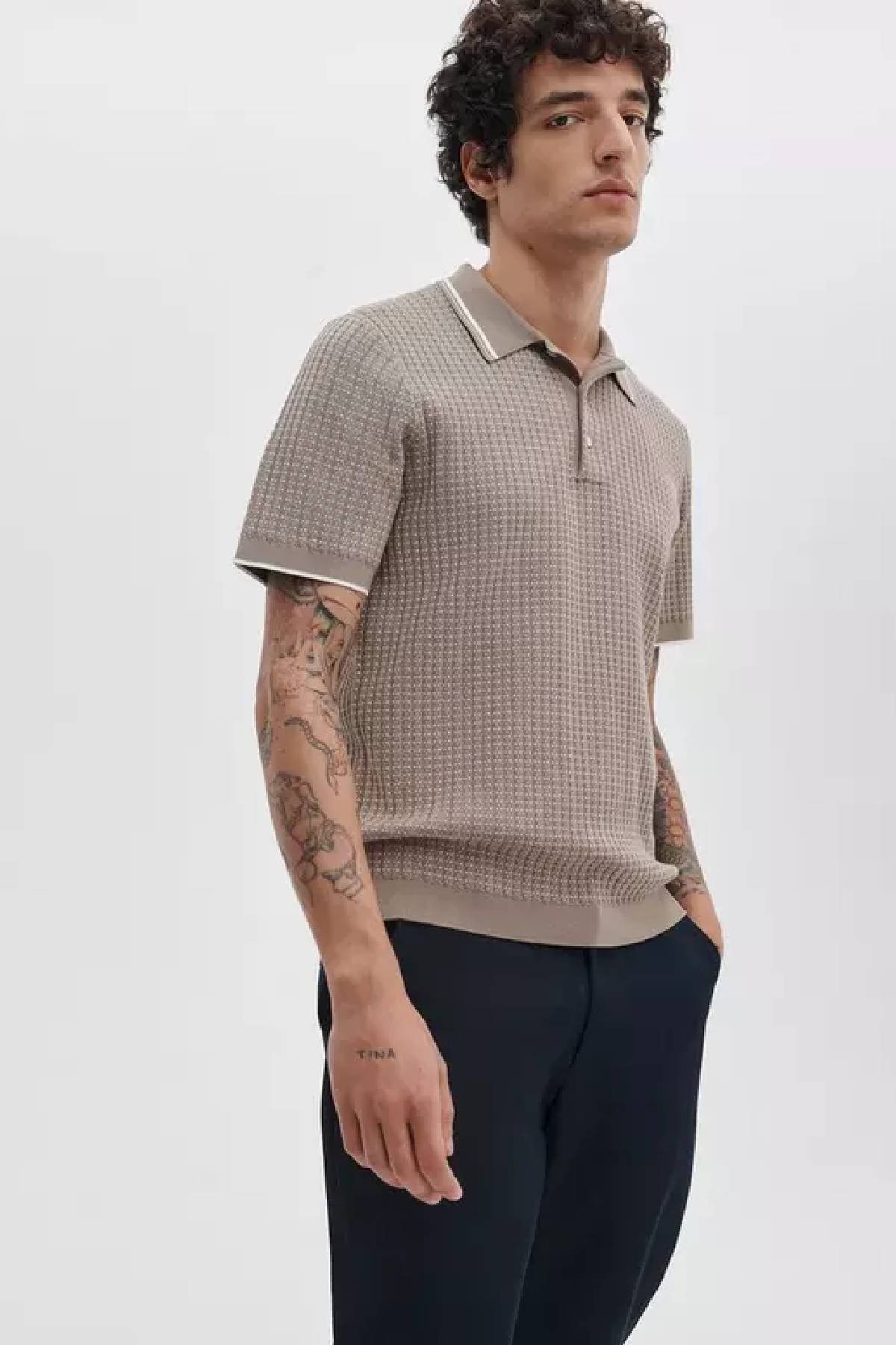 Rag & Bone Men's Harvey Rib Polo - Wolf Grey